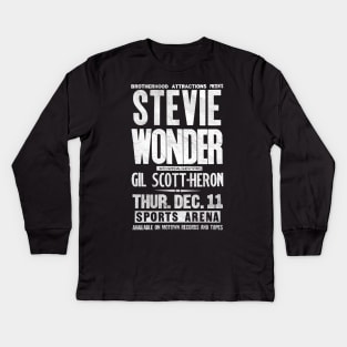 Stevie Wonder / Retro Aesthetic Fan Design Kids Long Sleeve T-Shirt